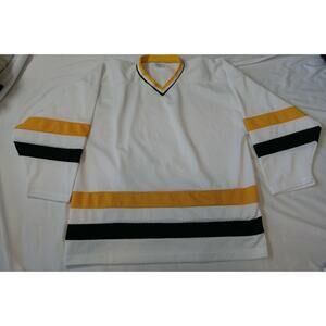 Vintage NEW OLD STOCK Men's Large CONTAK Mesh Hockey Jersey - PENGUINS COLORS
